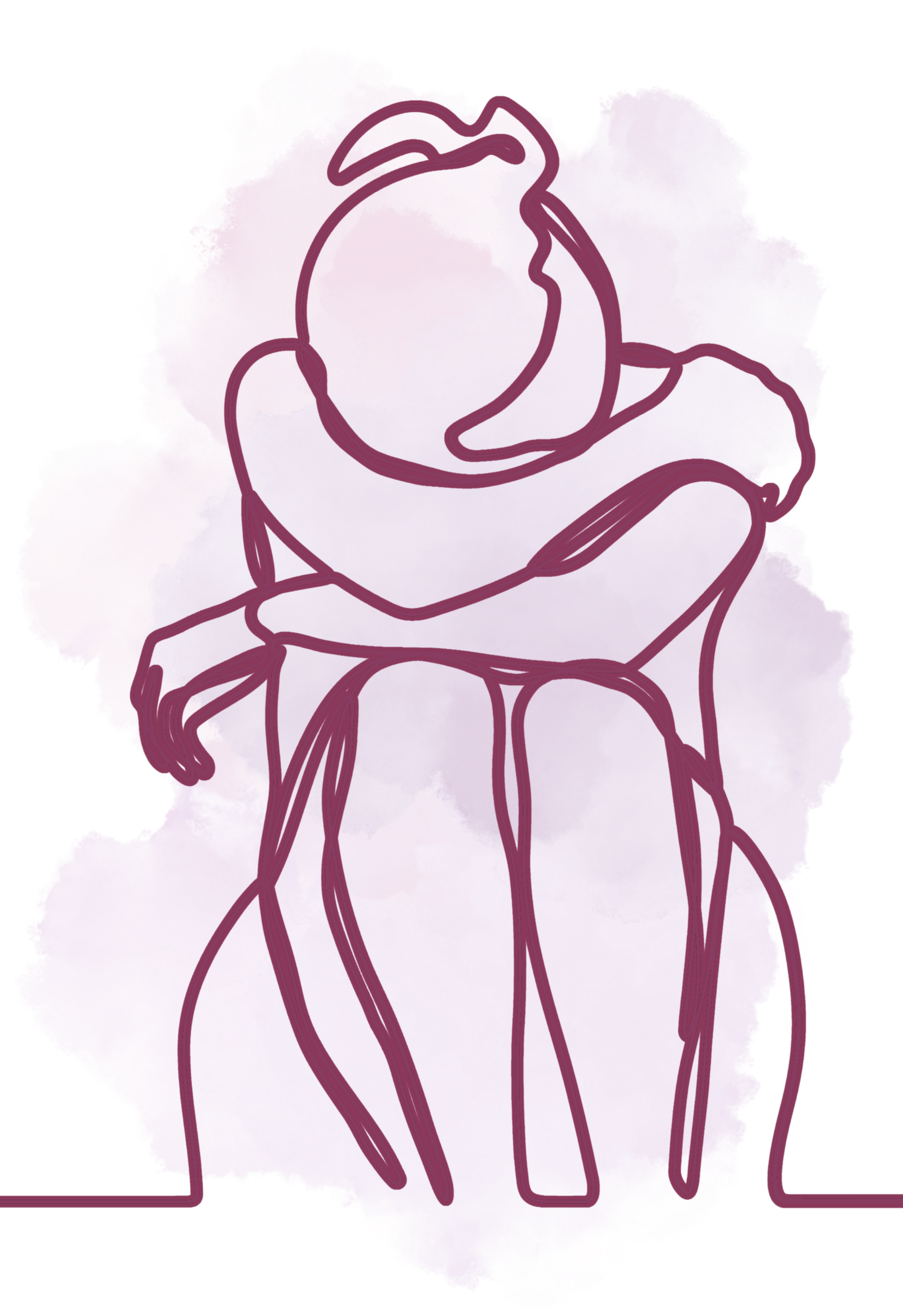 Body Line drawing of a woman's body