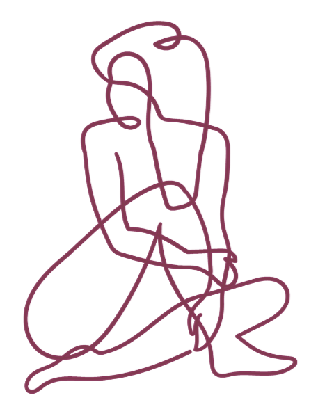 Body Line drawing of a woman's body